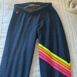 Aviator nation neon stripped sweatpants